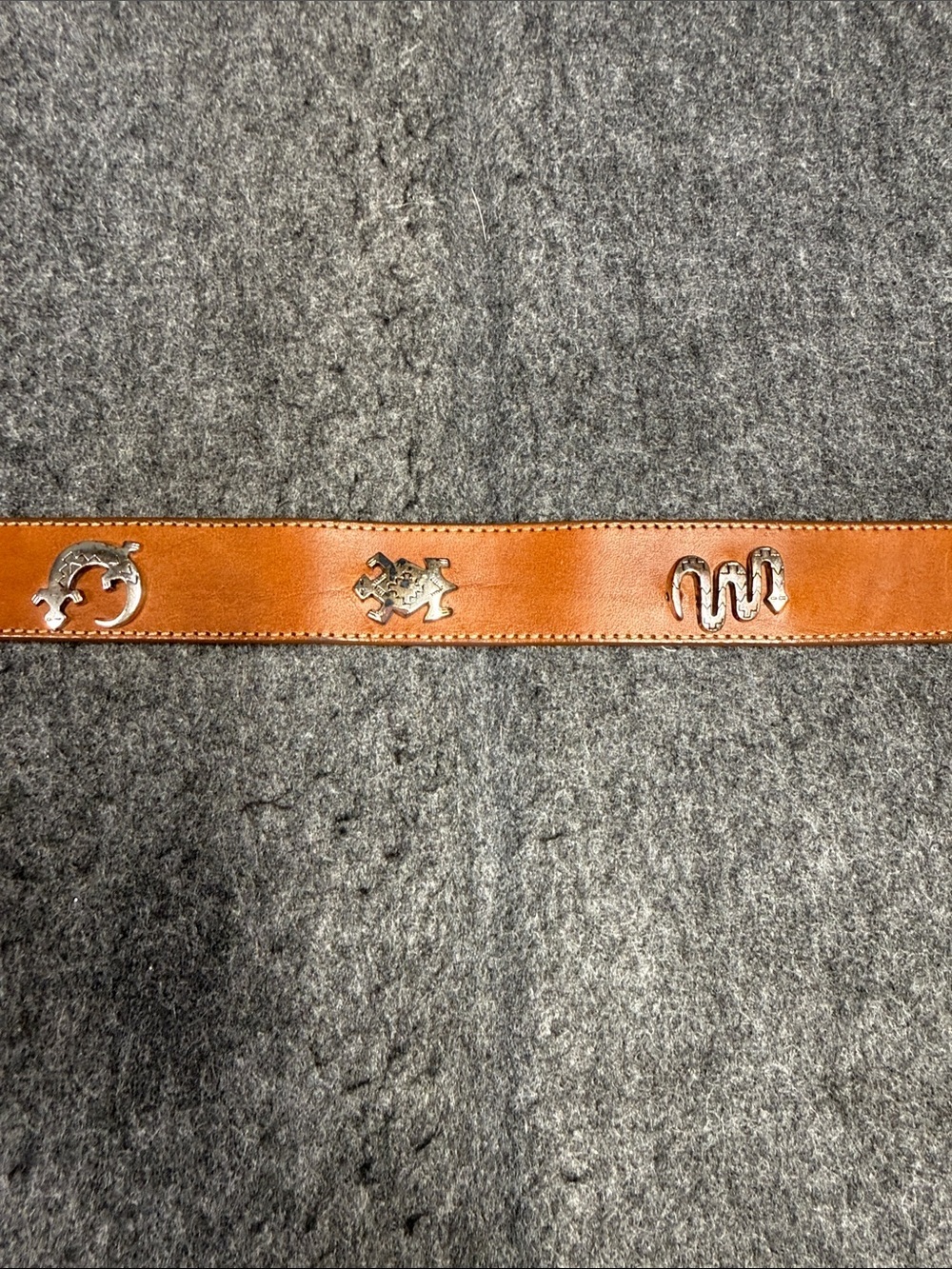 Silver Creek Women's Brown Leather Waist Belt with Silver Decorative Accents - Picture 13 of 15